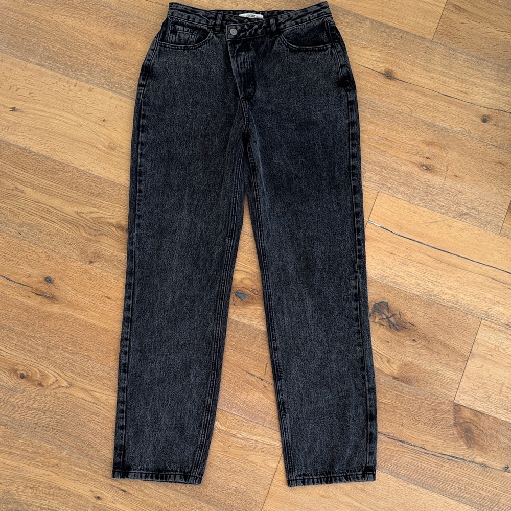 12th Tribe Charcoal Straight Leg Jeans